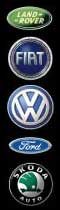   ford, vw, fiat, ford, skoda, land-rover